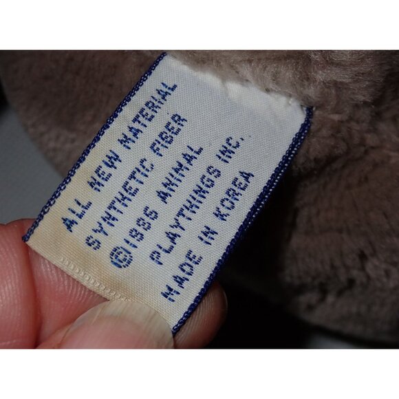 Vtg 1986 ANIMAL PLAYTHINGS Plush KENNEL CLUB SAD BASSET HOUND Wrinkle Puppy Dog - Picture 8 of 8